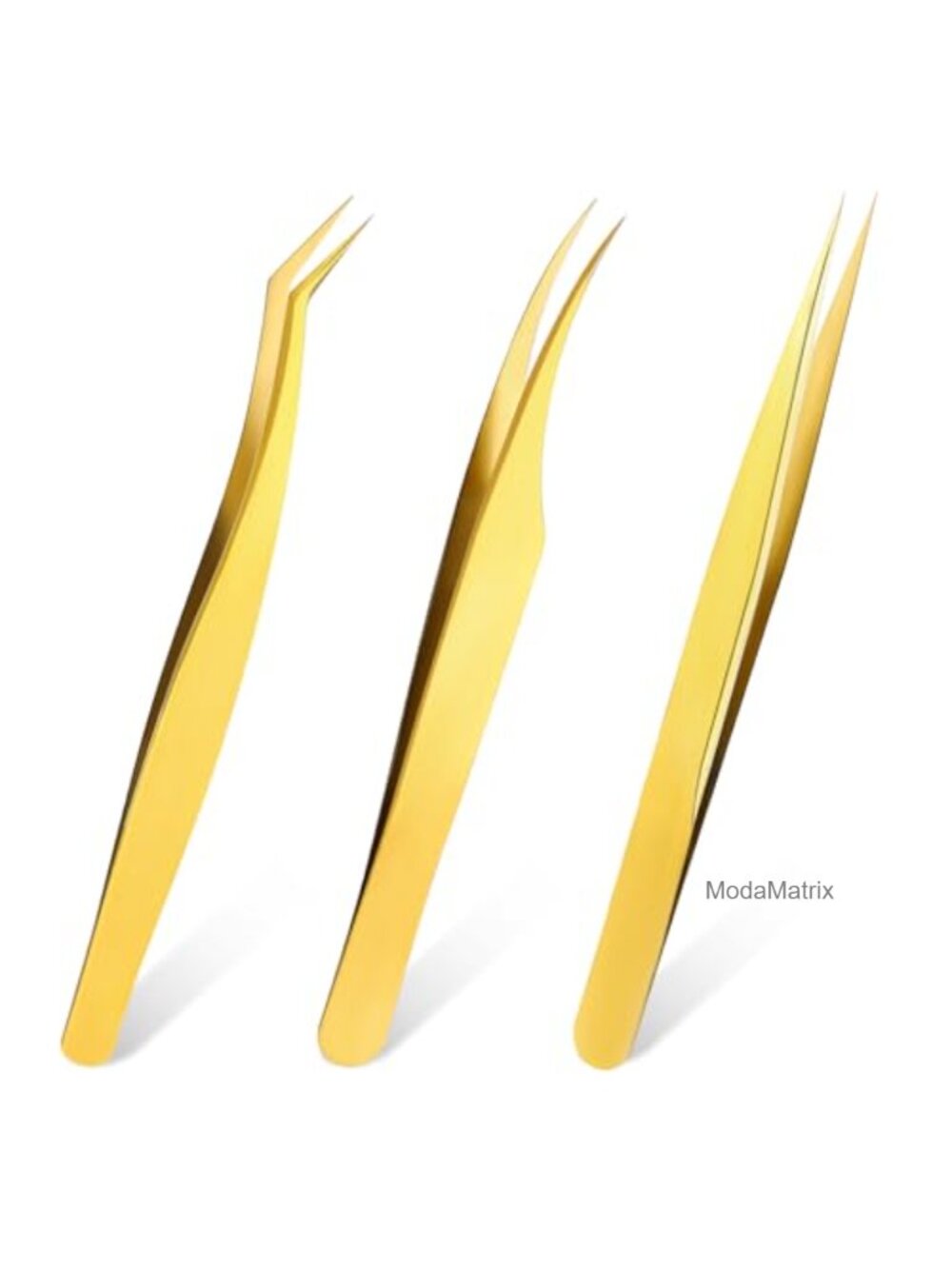 3 Pc Lash Extension Tweezers Set Stainless Steel Precision
